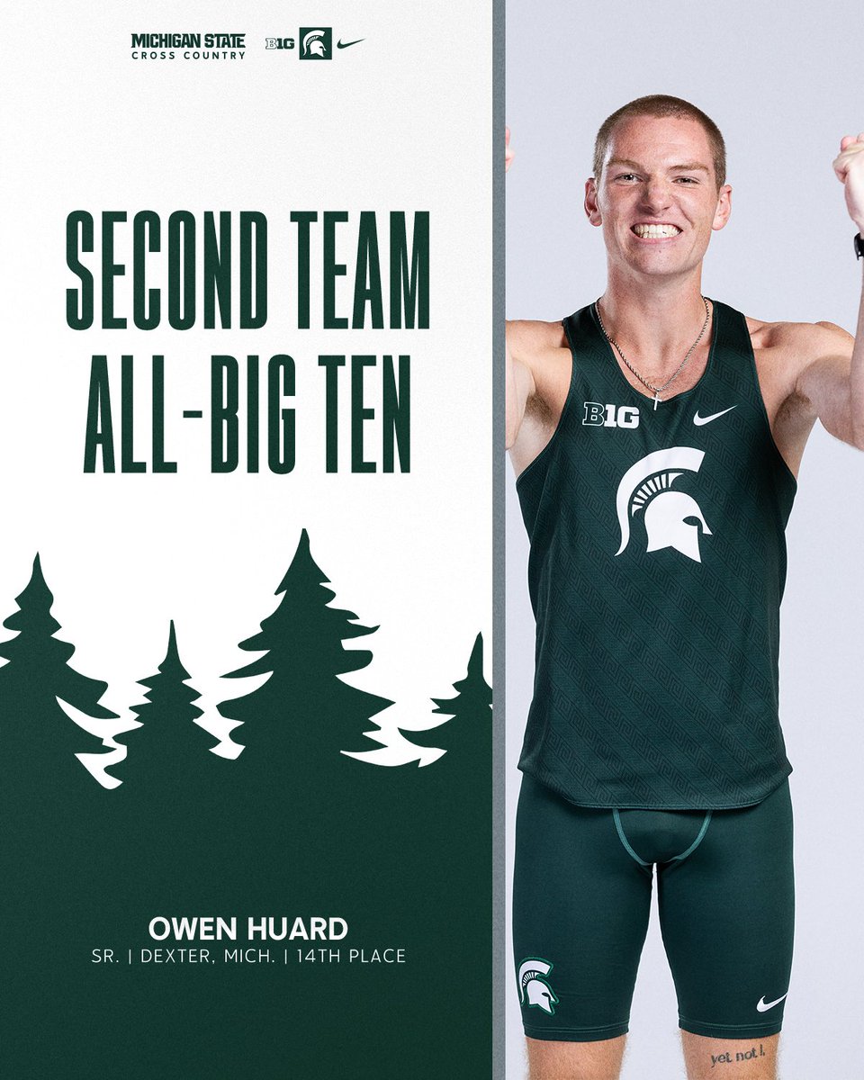 MSU_TFXC's tweet photo. 3⃣ All-Conference finishers lead the Spartans to their best Big Ten finish since 2017! 💪

#GoGreen https://t.co/AMVMF4VaiF