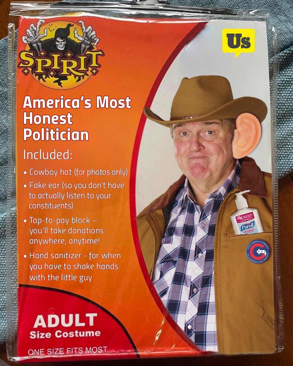 representus's tweet photo. 🎃 Not feeling any of those? We know everyone will want to dress up as America's Most Honest Politican, Gil! 🤠

(PSST: Have you see his new campaign ad yet? 👀 https://t.co/D5DZs3VRp0) https://t.co/FjePuh7qBq