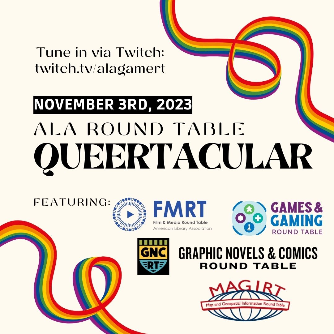 MAGIRTala's tweet photo. Join us next Friday, November 3rd at https://t.co/4xXvLG0cKx in collaboration with our ALA colleagues for an all-day QUEERTACULAR event from 12pm-6pm ET/9am-3pm PT! https://t.co/fLNhLbriD4