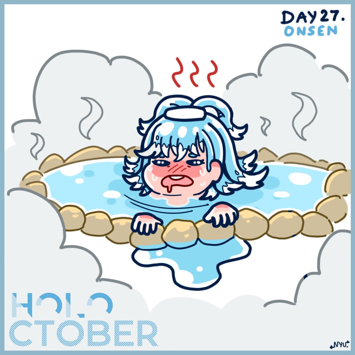Nyunova's tweet photo. Holoctober Day 27: Kobo/Onsen
Also, CONGRATS KOBO!! 3D DEBUT WOOH!! 
#HOLOctober #AeruSeni https://t.co/Fv0EZ1Ht3M