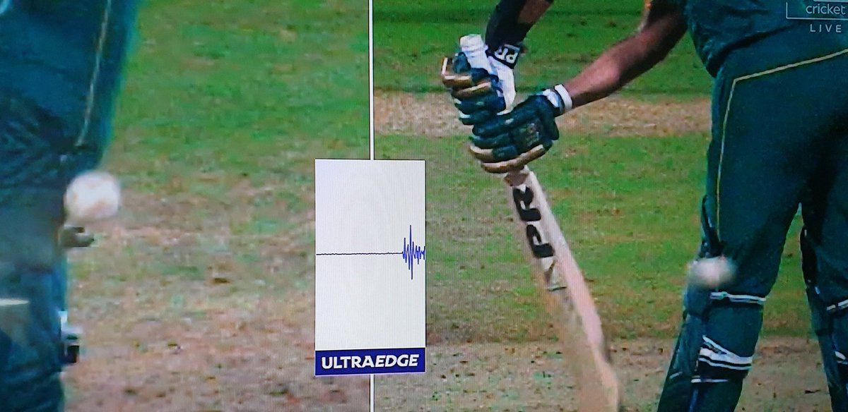 SajSadiqCricket's tweet photo. This was given as a wide by the umpire when it hit the batter's leg #CWC23 #PAKvSA https://t.co/zORAihoCdN