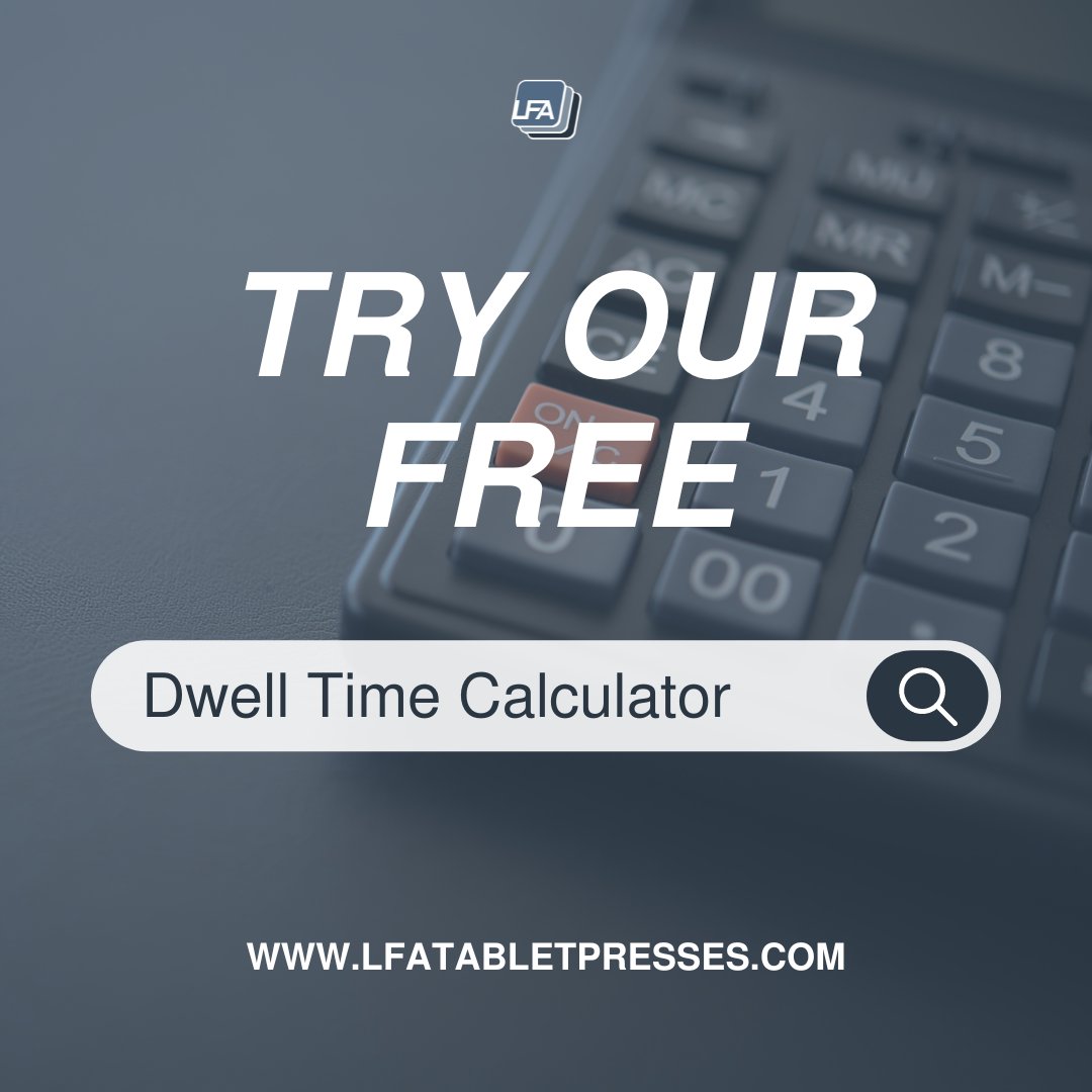 LFA_Machines's tweet photo. Our Dwell Time Calculator is designed to help work out how long your tablet is under maximum compression. Understanding this will help scale up from small scale R&D to batch production of your tablets. Try it for FREE - https://t.co/j0XOir68OW #Tabletpresses #Formulation #Pharma https://t.co/jmN6HOzKyh