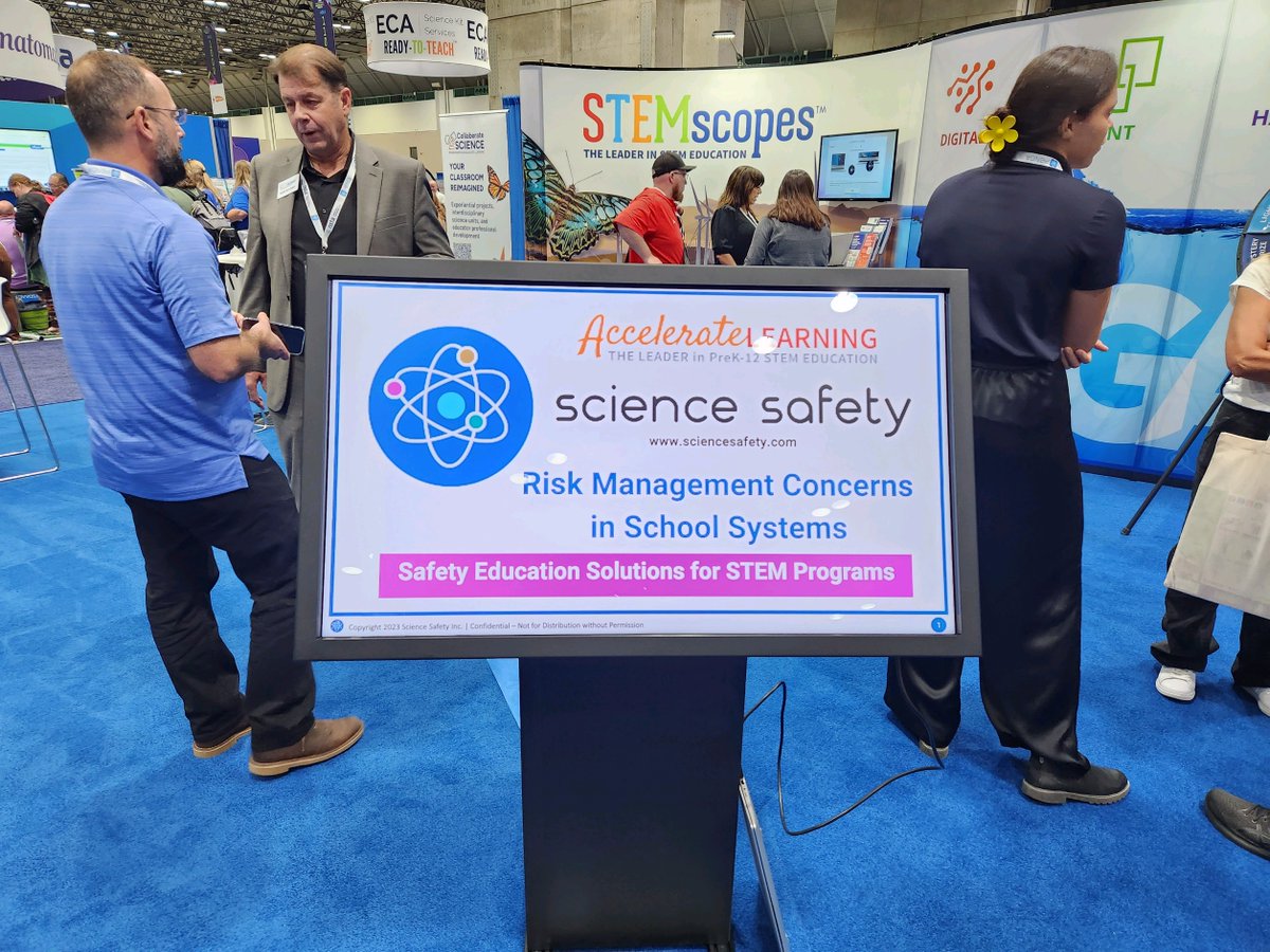 @saferscience @STEMscopes great crowd and great day at #NSTA. Our goal together is to make school #science, #CTE, #labs a safer place for both #students and #teachers.