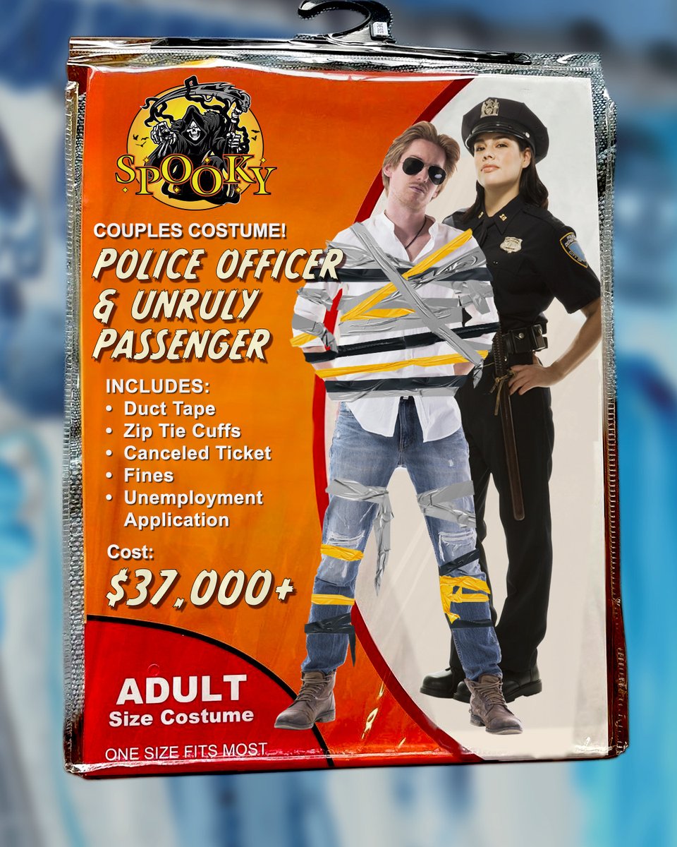 FAANews's tweet photo. If you're a horrifying passenger this Halloween 🎃, be prepared for some scary consequences! 😱 Ghostly fines of $37k haunt the skies for those who disrupt a flight! 👻✈️ Learn more at https://t.co/1NeKcUAlGo. #Halloween #costume https://t.co/hhAjT2ePYr