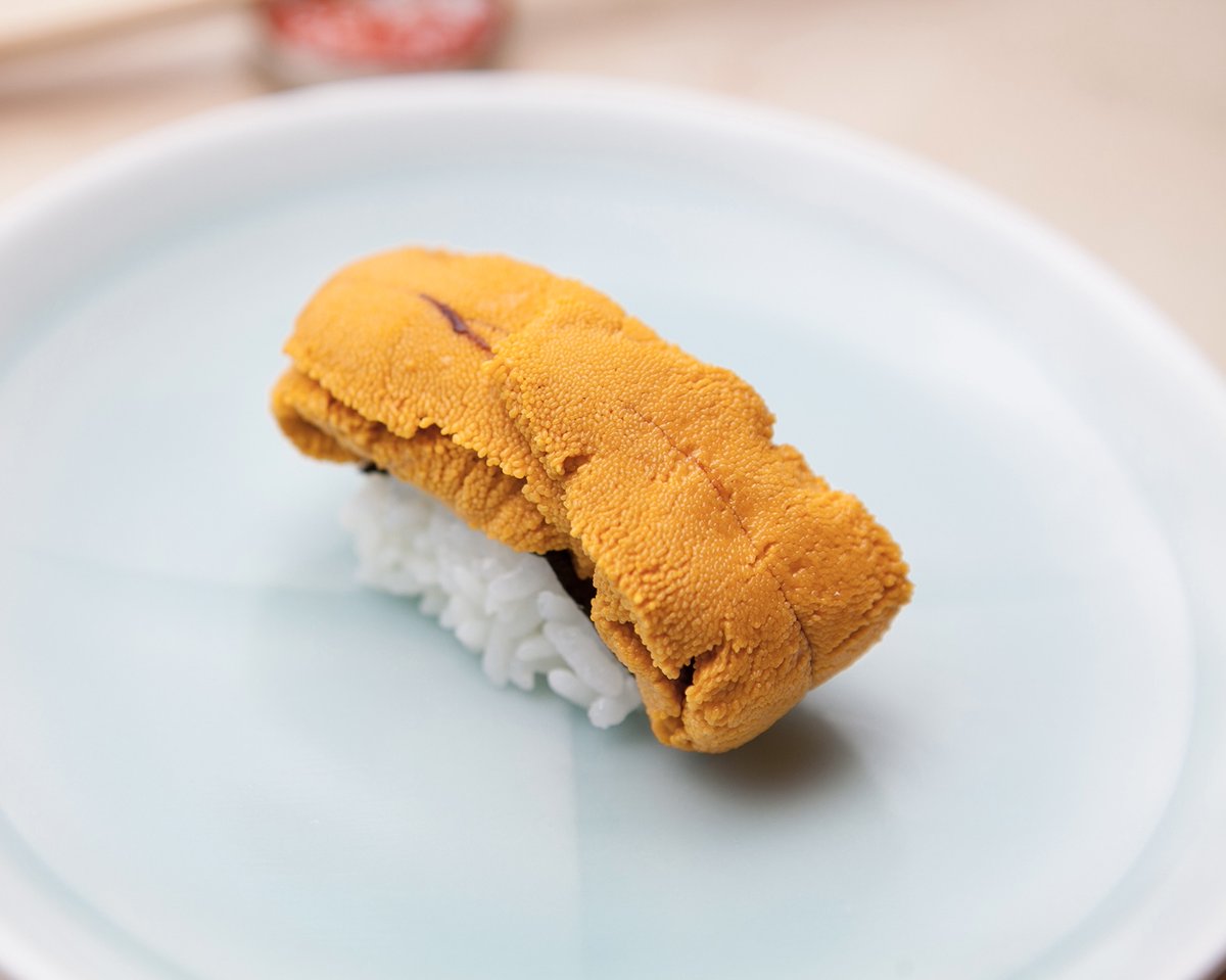The uni, or sea urchin, we serve at Nozawa Bar (and @sugarfishbynozawa ) comes from the Pacific waters off the coast of Southern California and is considered to be far and away the best — and most expensive — in the United States. Although uni from Japan is also excellent, we, al
