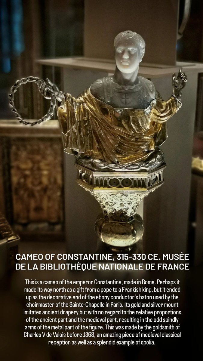 Just because I can't wait to share the treasures of @laBnF, here's an early #SpoliaSunday treat rich with #medieval #classicalreception. I like to imagine #Constantine's rage as he was waved around to keep proper time in the choir of the #SainteChapelle in #Paris.