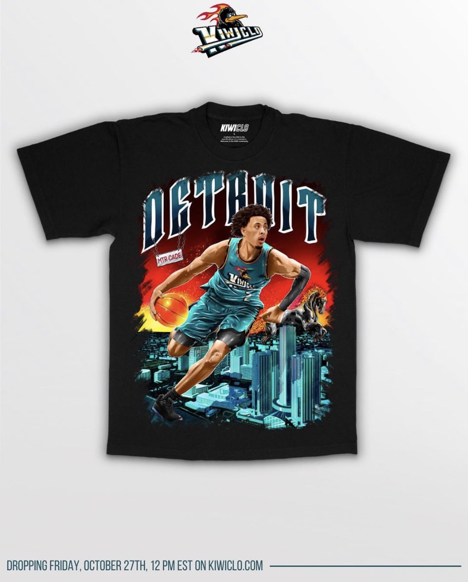 SpeakEZsports_'s tweet photo. My dawg Kiwi who designed the #DEADWEIGHTS logo collab’d another Detroit Legend @CadeCunningham_  check the LINK below! https://t.co/TExT2Kw0l8