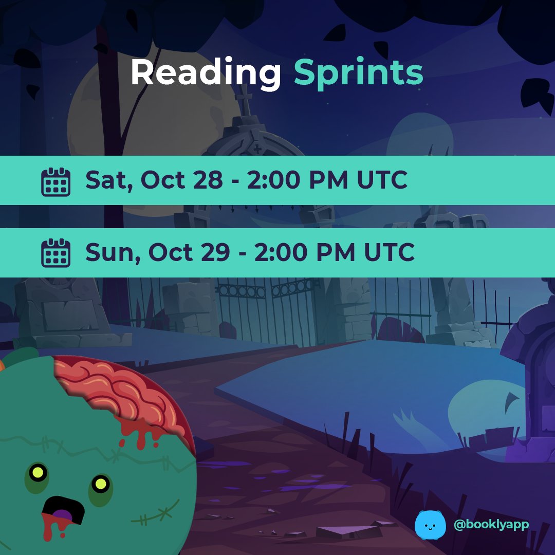 getbookly's tweet photo. Are you staying safe this Zombie #BooklyReadathon? π§
Make sure to join us during the weekend for the Reading Sprints on Twitter and on Discord, on Sat & Sun, starting at 2:00 PM UTC!
#readathon #books #halloween https://t.co/KWYVAOCGLw