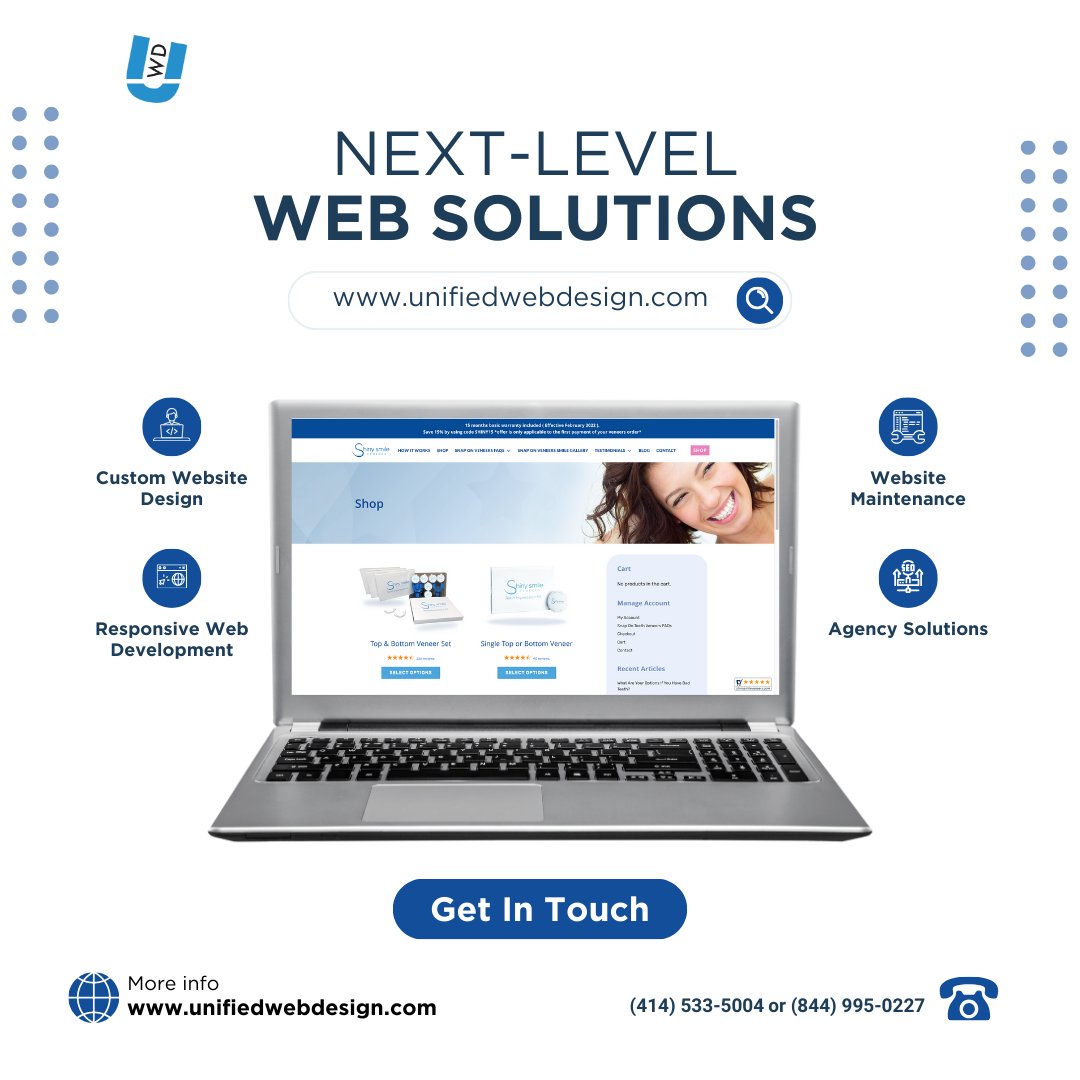 UnifiedWD's tweet image. There’s only one way to bring your #onlinepresence to the next level - A next-level #websitesolution from our team here at UWD.
From web design customization, maintenance, responsive websites to being your agency partner solutions..we can do it all for you!
#websiteservices