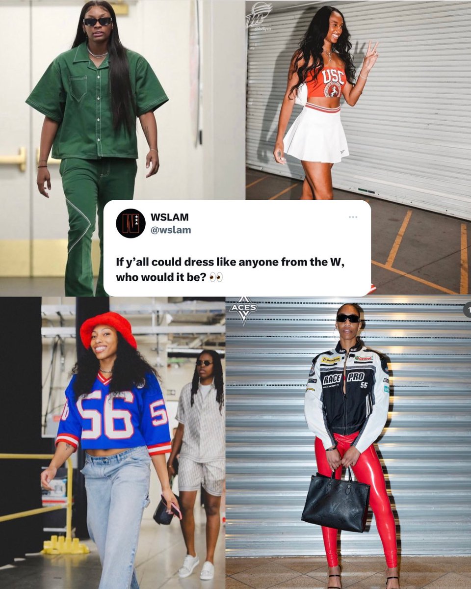 wslam's tweet photo. Personally, I’d want to be styled by @Kelseyplum10 🤷🏾♀️
#WNBAFits #WSLAM https://t.co/nnIrTjbQEk