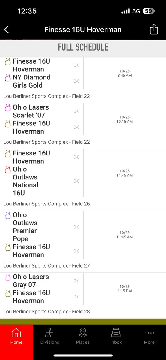 Due to expected weather, our game times and location has changed. We will be at Lou Berliner Park both Saturday and Sunday. @FinesseOrg @CollegeBDJocks @OHStingraysShow @ExtraInningSB