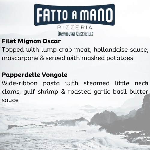 It's that time of the week again. I hope we'll see you soon!

#fattoamano #italianfare #weekendspecials #greenvilletx