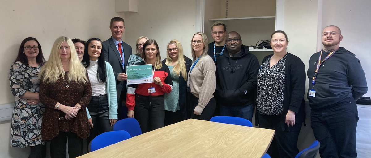 Really proud to have been with our HR team today recognising their high completion rate of the NHS NSS 2023 for Northampton General Hospital.