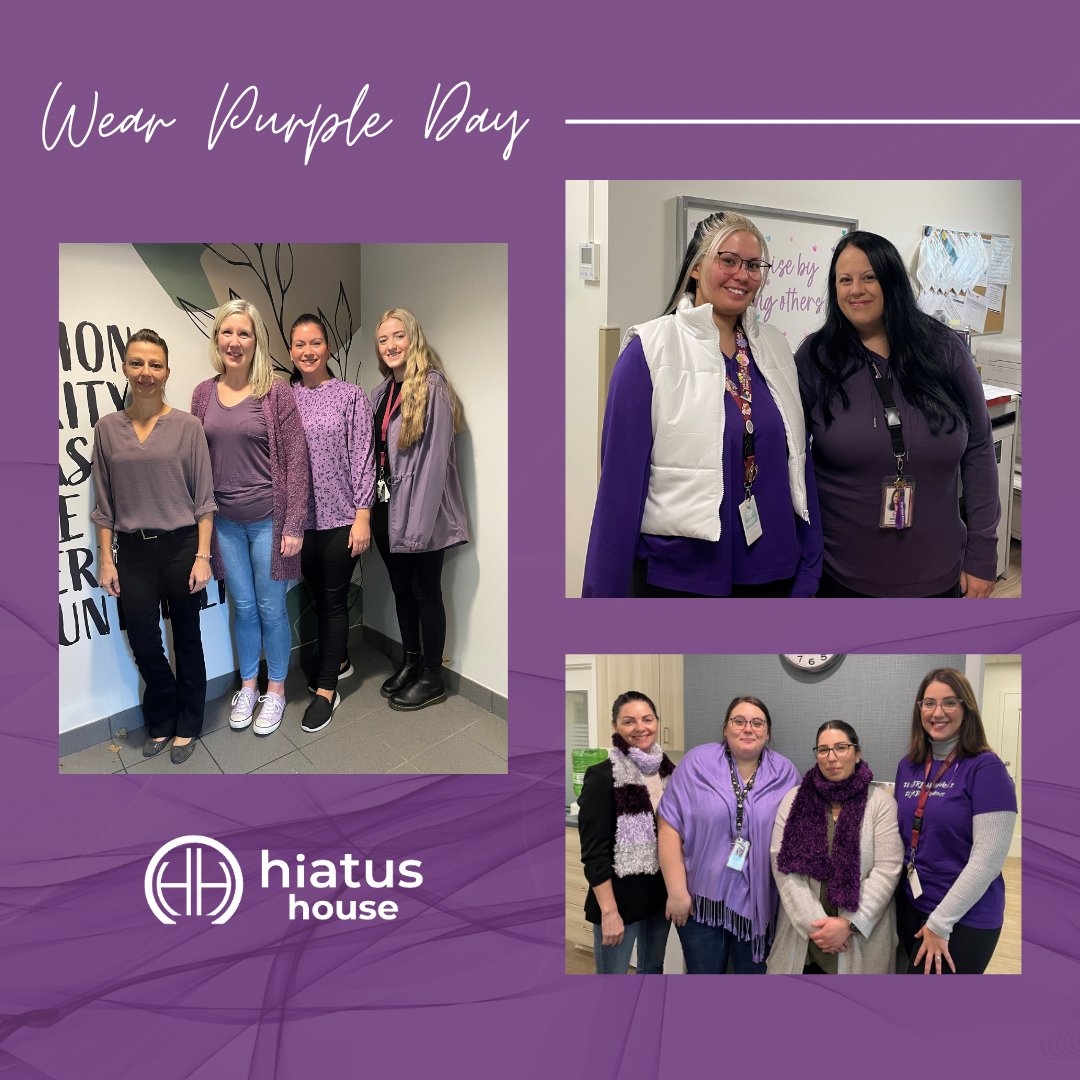 Today is #DressPurpleDay2023! HH staff are wearing purple to raise awareness about
the role that individuals and communities play in supporting vulnerable children, youth,
and families. Why do you dress purple? #IDressPurpleBecause