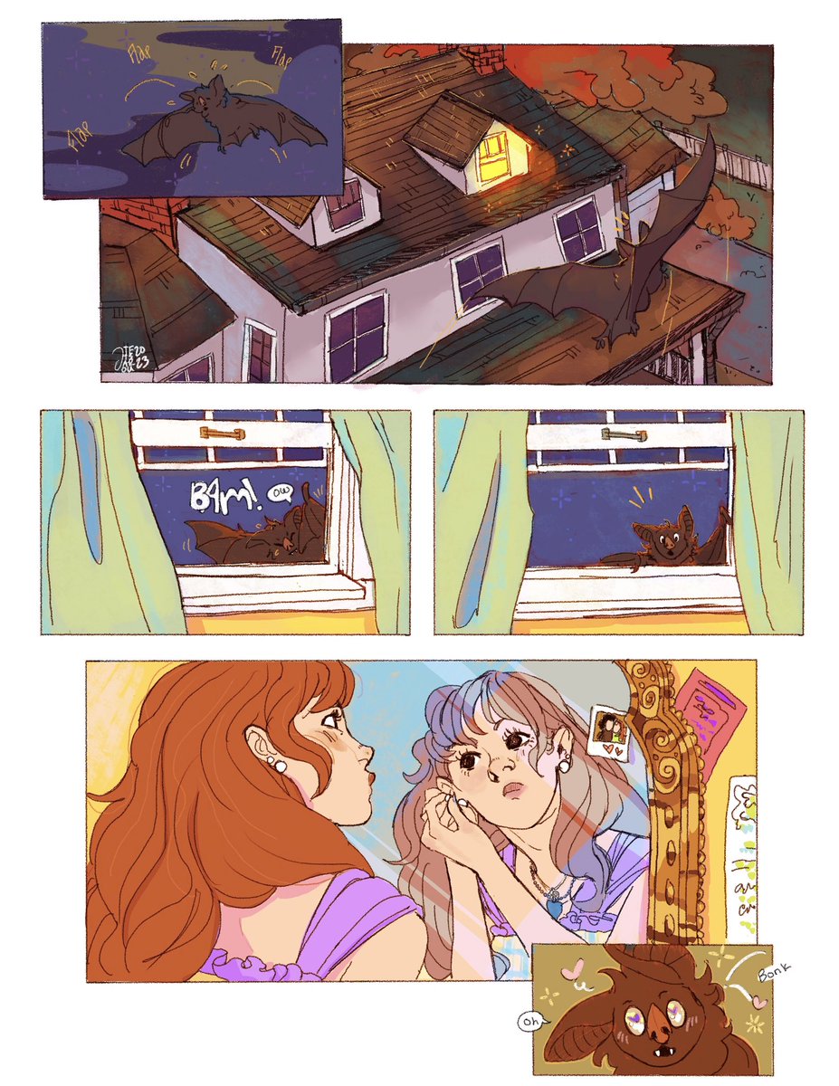 tetsarou's tweet photo. A little #hellcheer comic bc tiny bat eddie won’t leave my mind https://t.co/D31UE8DYVn