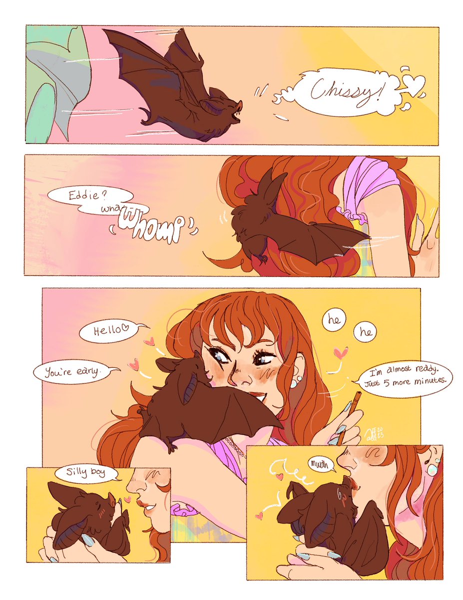 tetsarou's tweet photo. A little #hellcheer comic bc tiny bat eddie won’t leave my mind https://t.co/D31UE8DYVn