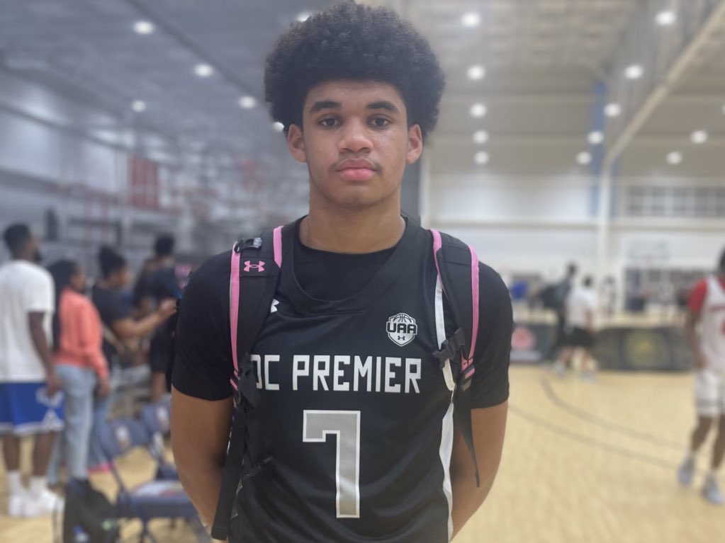 ‘25 forward @GonzagaHoops (DC)/@DC_Premier_ Alex Touomou was on campus yesterday at American for an unofficial visit, per source.