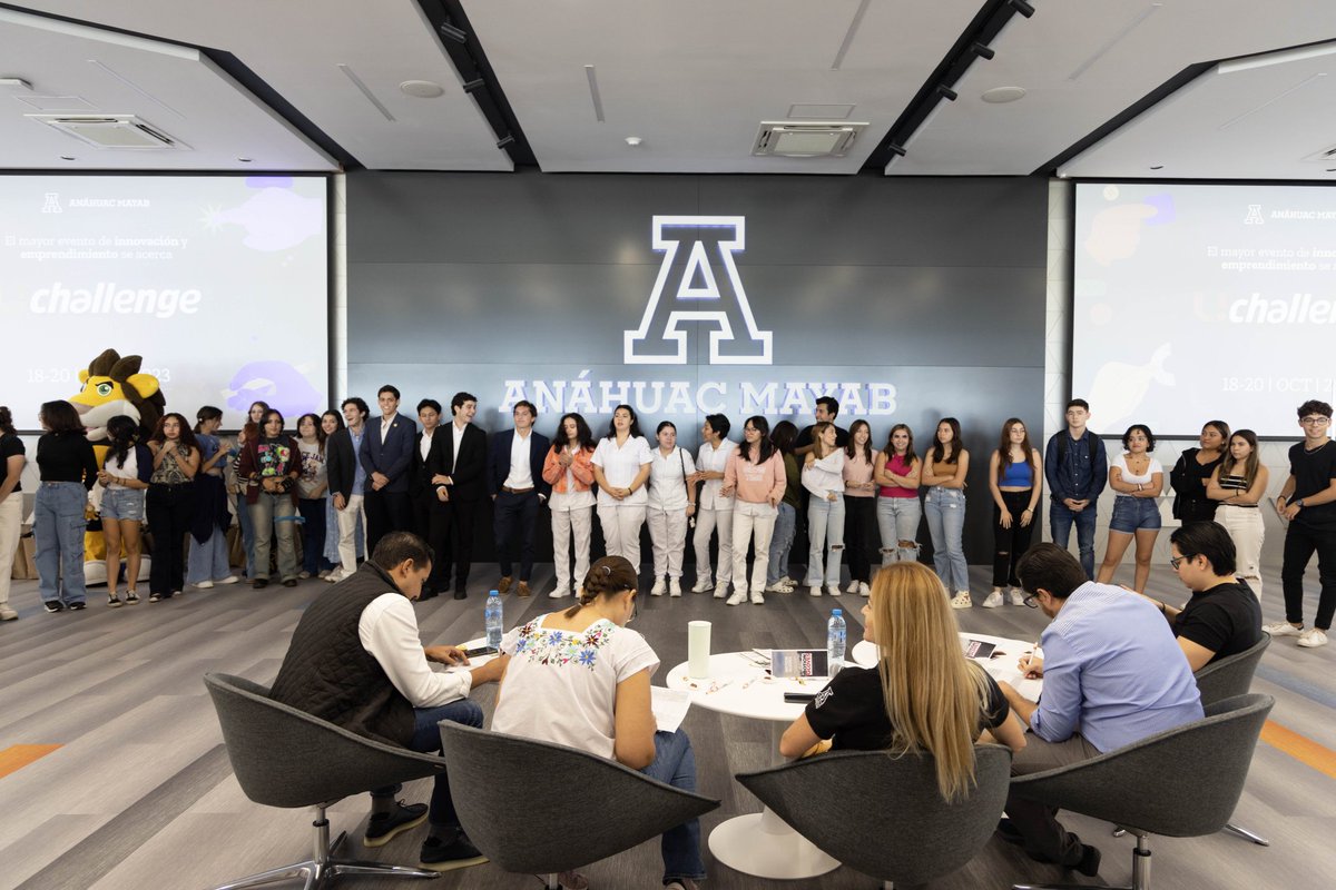 UniAnahuacMayab's tweet photo. Exactamente hace una semana, terminaba el ejercicio de emprendimiento mÃĄs importante para nuestros alumnos de 1er. y 3er. semestre, #Uchallenge
ÂĄGracias a los mÃĄs de 2,500 alumnos participantes!
Somos #AnÃĄhuacMayab https://t.co/z8H6Nv8U1K