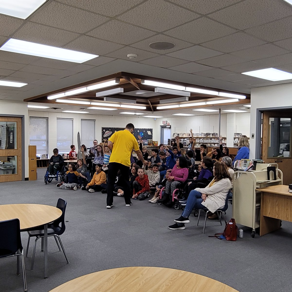 Univeristy of Waterloo athletes sharing the 'Key to Success' with Glencairn's grade 6's today.