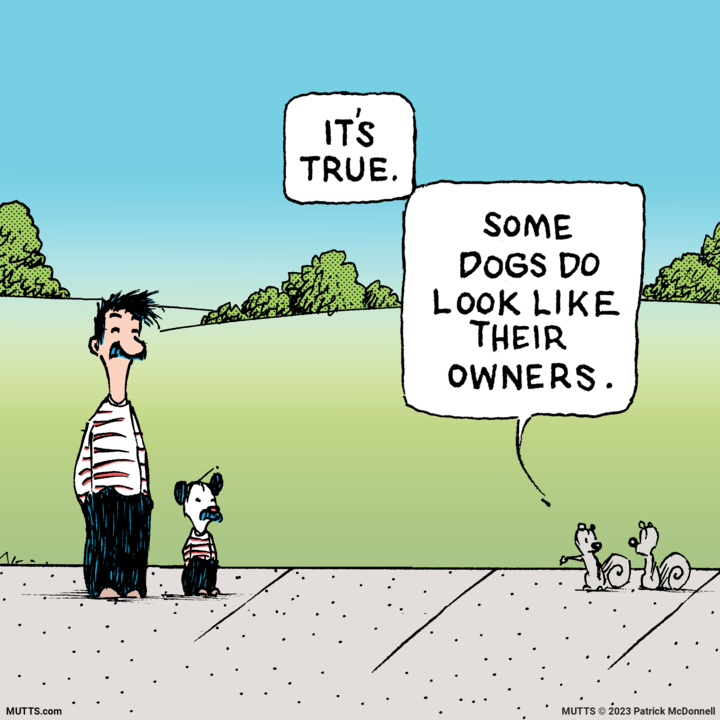 MUTTScomics's tweet photo. Be honest — do you and your dog look alike? https://t.co/tfWWvSB8mI