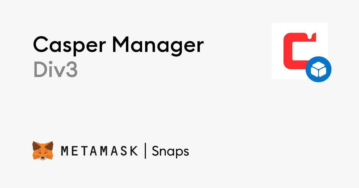 Casper_Network's tweet image. Did you know you can now manage $CSPR tokens via @MetaMask snaps? 

Kudos to Killian of @Div3_App for the feature, audited by @HalbornSecurity. 

snaps.metamask.io/snap/npm/caspe…