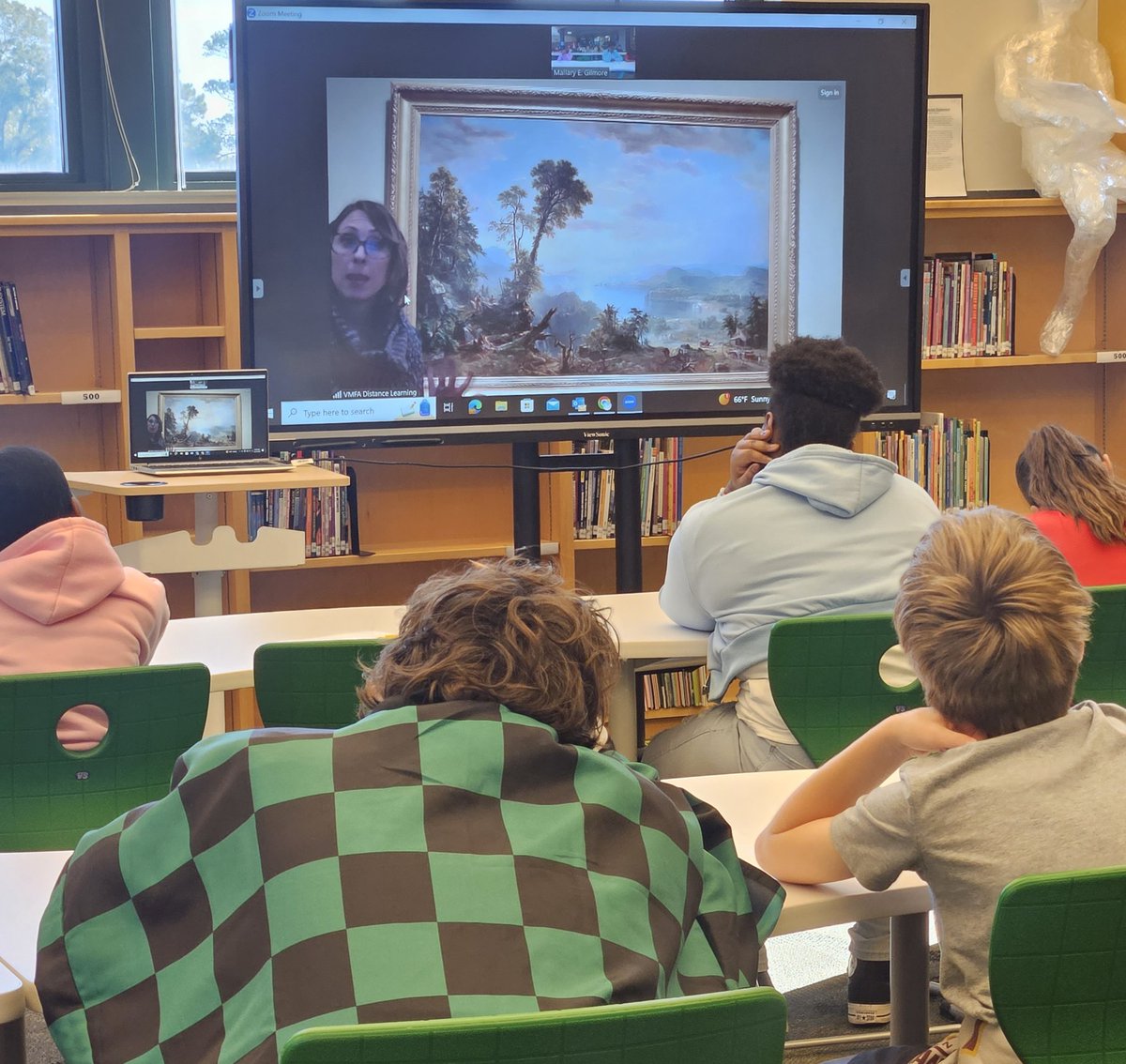 GilmoreGifted's tweet photo. 🖼️📚 It was a captivating morning as students delved into the world of art with a special visit from the Virginia Museum of Fine Arts! 🏛️✨ They had a blast analyzing art pieces and connecting them to their history standards. @VBAggie93 @K_Cirilli @VBGifted @vbschools https://t.co/vYo9SSmu2i