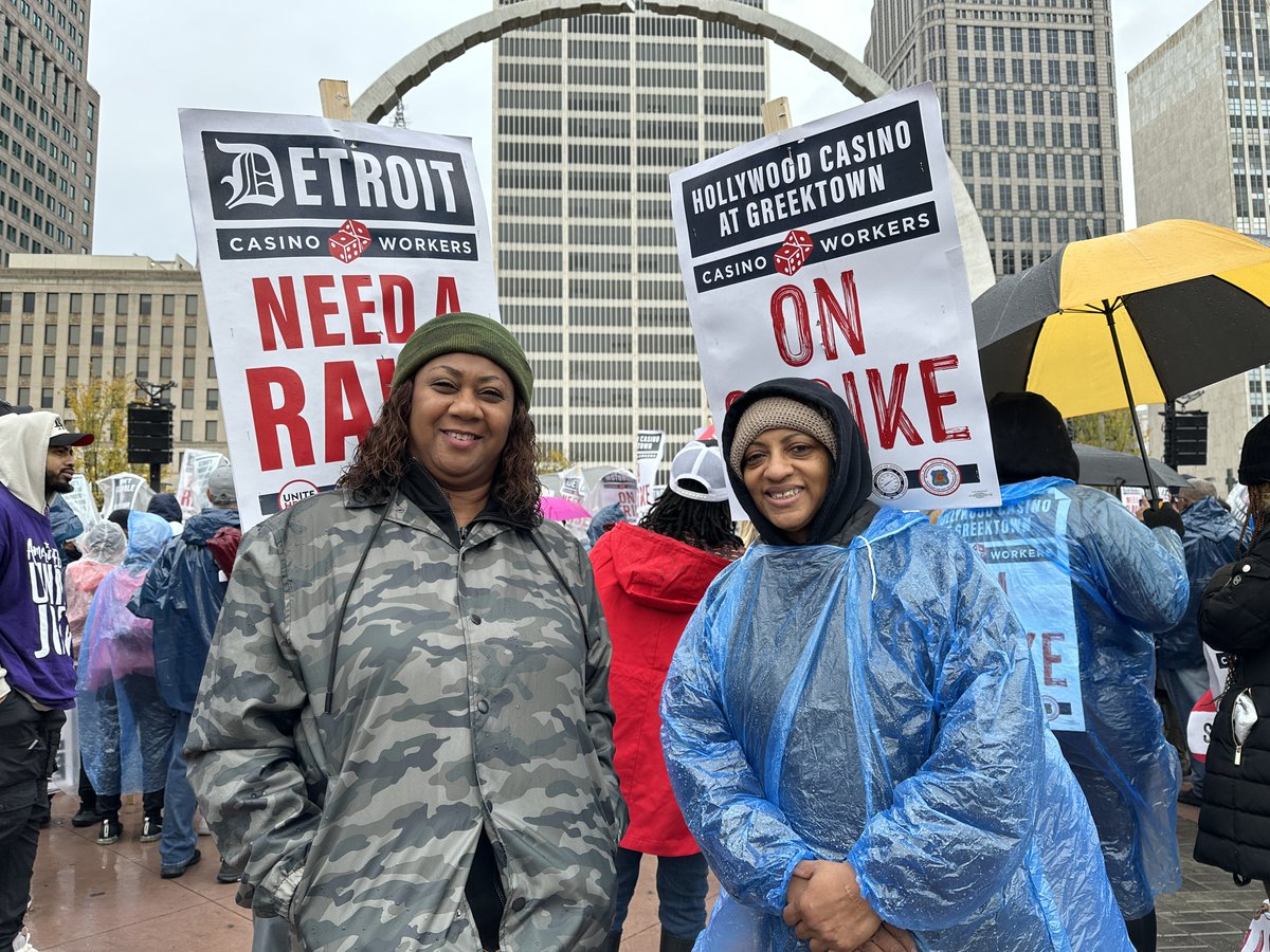 Workers from MGM Grand Detroit, Hollywood Casino at Greektown, and MotorCity Casino are standing tall. We're in this fight together for fair wages and respect. 

Together, we say, DON'T EAT, SLEEP, OR MEET AT THE CASINOS UNTIL OUR DEMANDS ARE MET!