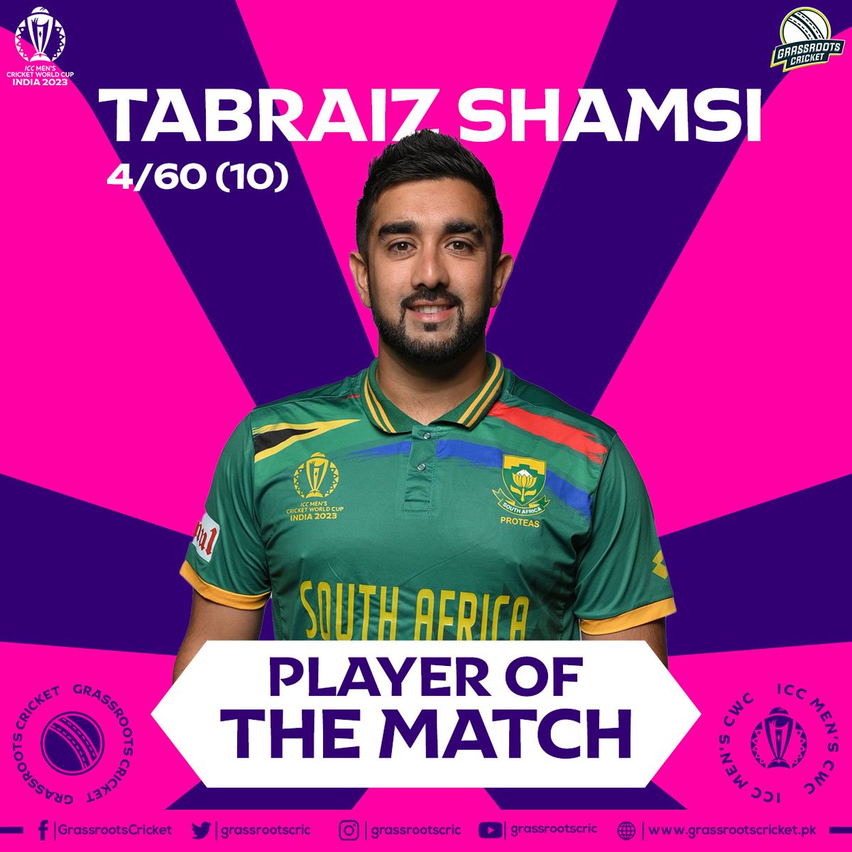 Player of the match Tabraiz Shamsi

#PAKvsSA #PAKvSA #SAvPAK
#ENGvsSL #SLvsENG #AUSvsNED
#Abhiya #Abhisha
#BabarAzam𓃵 #ViratKohli𓃵 #CricketTwitter                #JiyaShankar #Elvisha #BiggBossTamil7