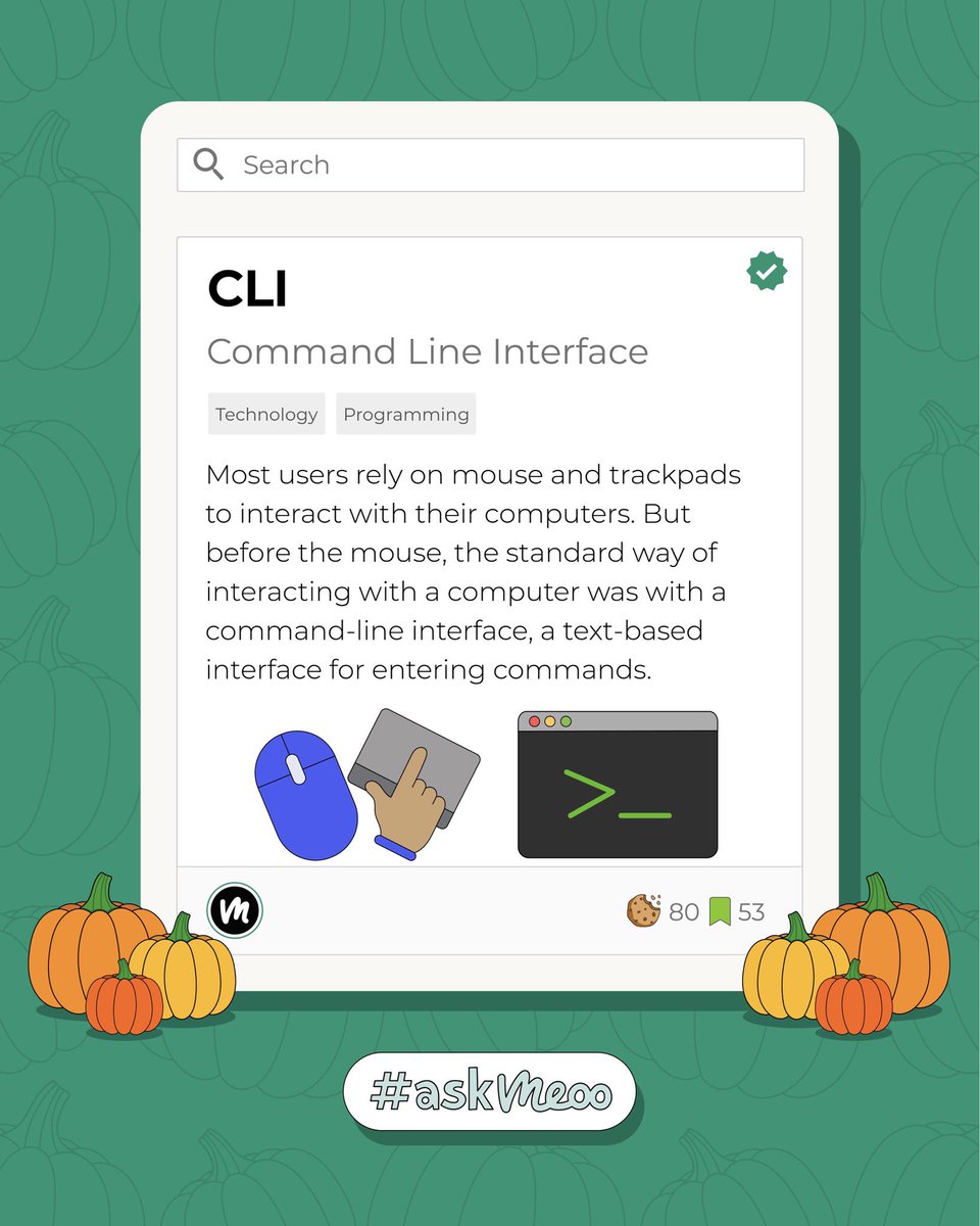 ask_meoo's tweet image. Acronym of the week- Halloween Edition 🎃

#askmeoo #acronyms #aotw #cli #programming