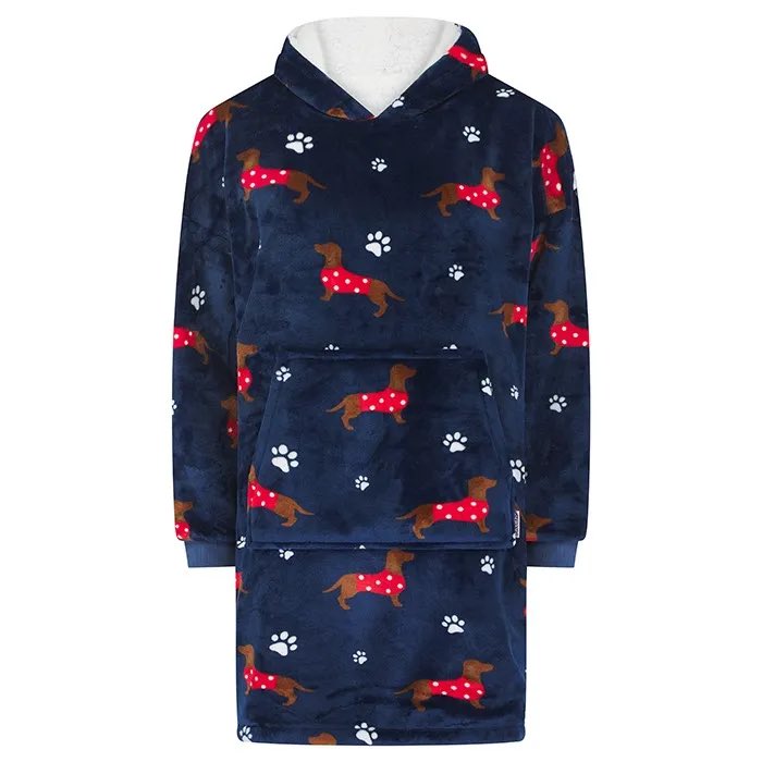 Just arrived! Ladies #sausagedog print Hoodie. Teddy Sherpa fleece lining. One size fits most. £39.99. Kids’ versions available too. Here’s the link: devotedtodachshunds.co.uk/product/ladies…