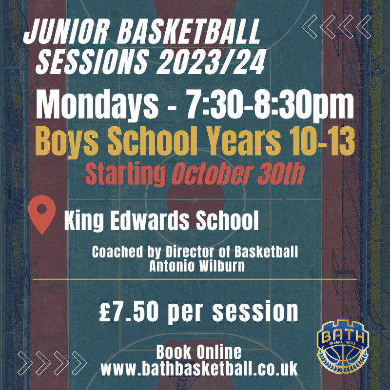 BathBasketball's tweet photo. Our next term of junior sessions are now live! ⚡ 

Book now to get involved this winter 🏀

Find all the details and book through our website!
 
#BathBasketball #JuniorBasketball
