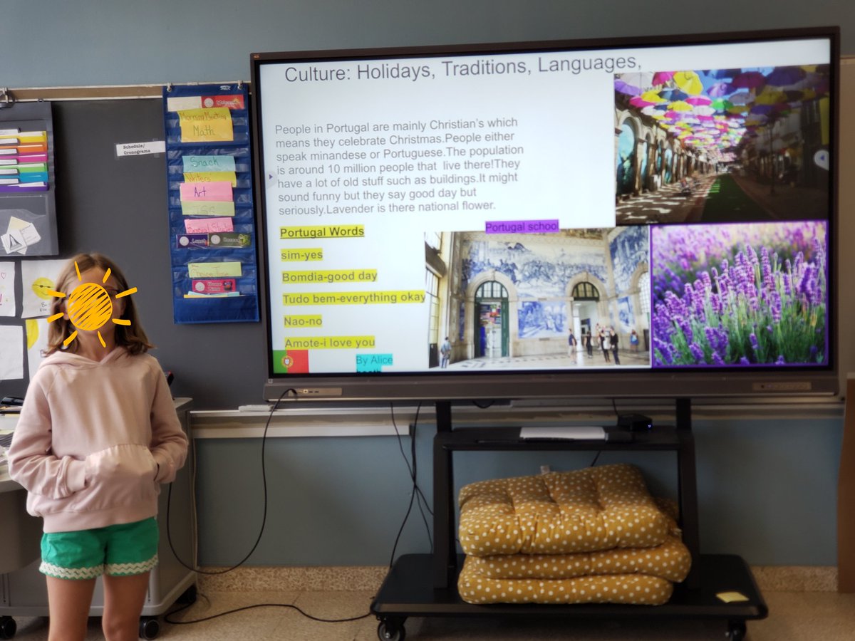 biannacardinale's tweet photo. We Presented our Table Country Research today! Students voted on a country, researched &amp; created a Google slide show to teach the class about geo, culture, activities &amp; language 
Thank you @Esmoskowitz for suggesting this
#globalcitizen #selfdrivenlearning https://t.co/5rQ1ht7LoU