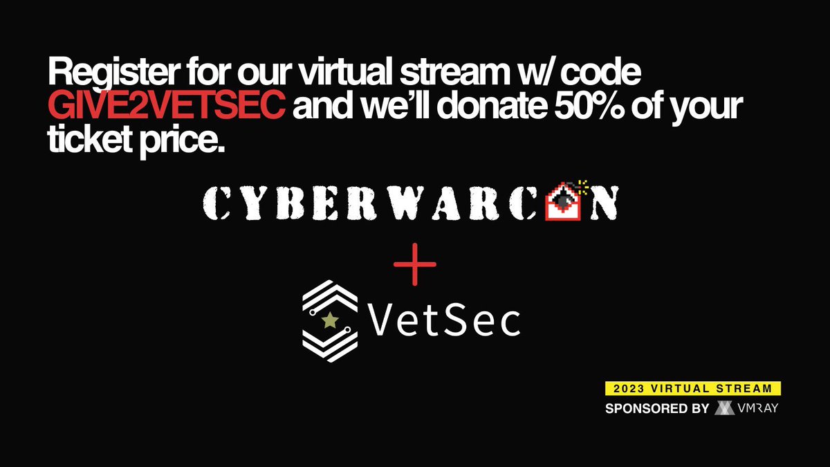InfoSecSherpa's tweet photo. I will be speaking tomorrow during the virtual #VetSecCon event hosted by @VeteranSec. Register to donate today!
https://t.co/NIbgPbNPVL https://t.co/AOeO0rHHW6
