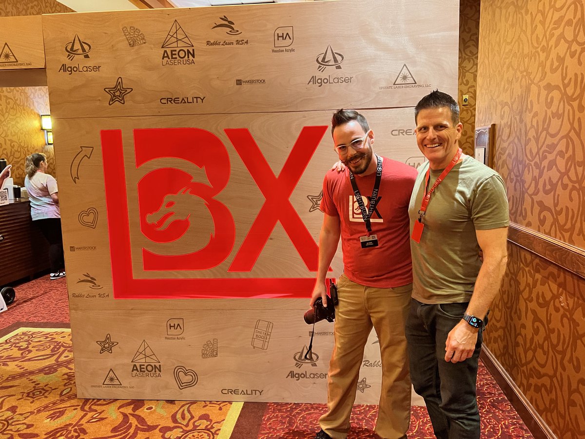 repkord's tweet photo. DAY 1 of @LightBurnLaser Experience! Let's go! π₯
#PewPew #LBX23 https://t.co/JTx87WKrKm