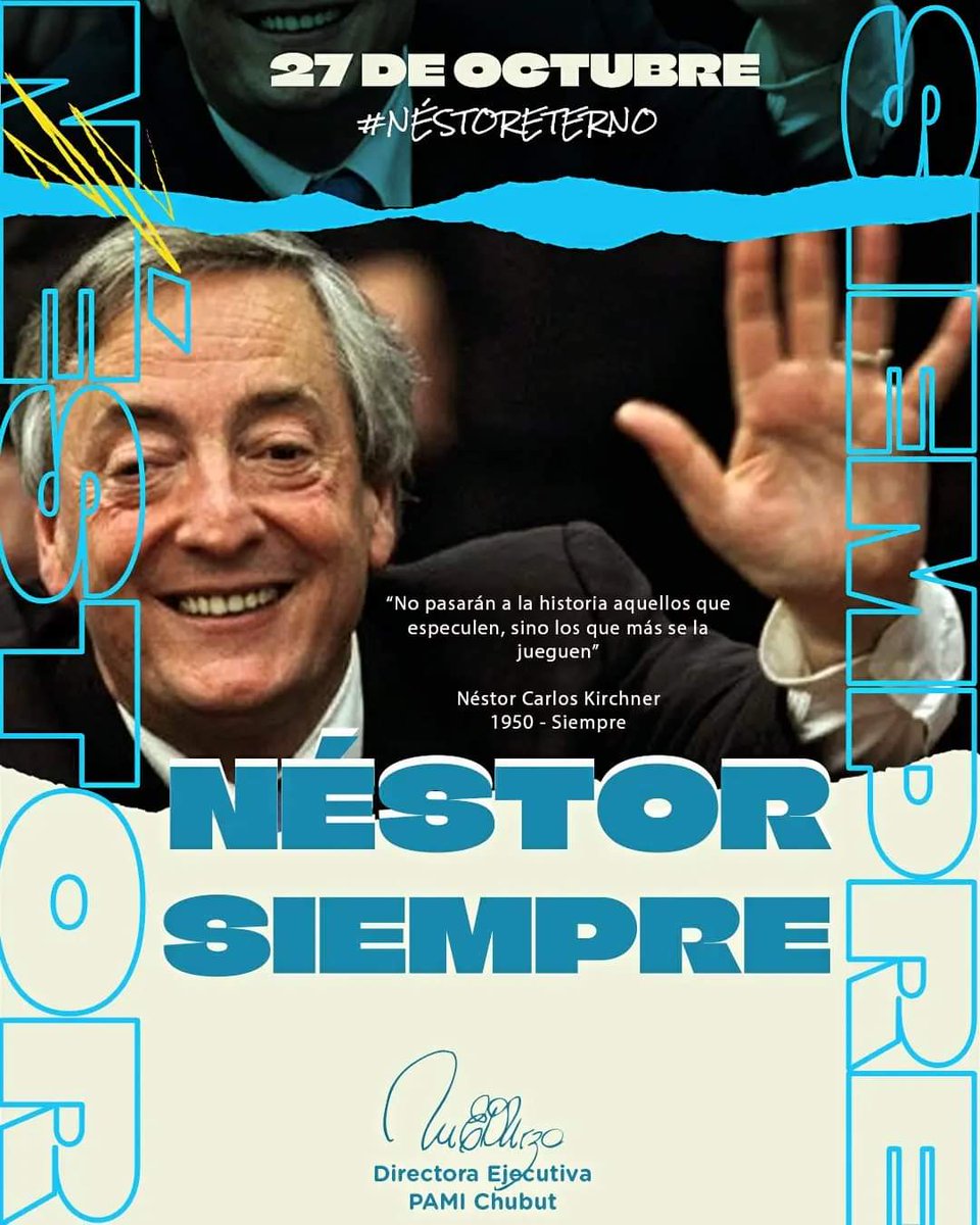 mevadurzo's tweet photo. #NéstorSiempre | De las ruinas que recibió, Néstor nos propuso un sueño, y logró un futuro mejor. A 13 años de su partida, su legado sigue más vigente que nunca. #NéstorVive en cada militante, en cada derecho conquistado y en cada argentino que sonríe. 
#NéstorEterno 💙🤍 https://t.co/1EIfojkJik