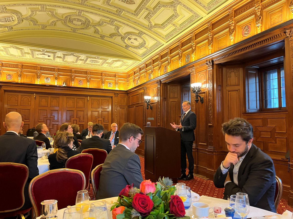 ACG_USA's tweet photo. At today’s breakfast briefing, Minister Dr. Volker Wissing @bmdv said AI must be used in ways that support our values. Critical is maintaining trust through transparency in how AI is used &amp; transatlantic cooperation to establish rules &amp; technical standards https://t.co/mg8FHqCUy1