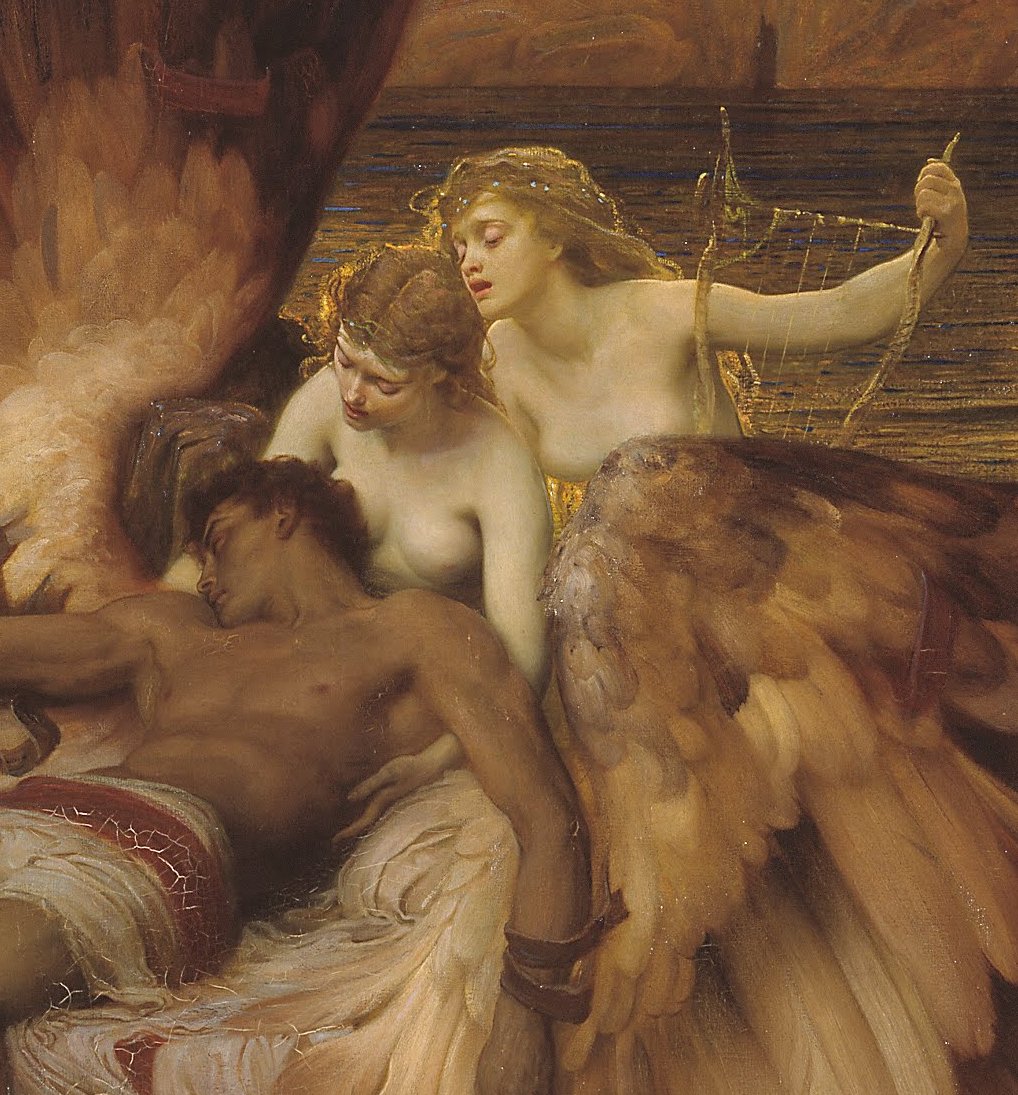 Eyesofgod__'s tweet photo. Herbert James Draper, The Lament for Icarus (1898), detail. https://t.co/3Q1rjugajs