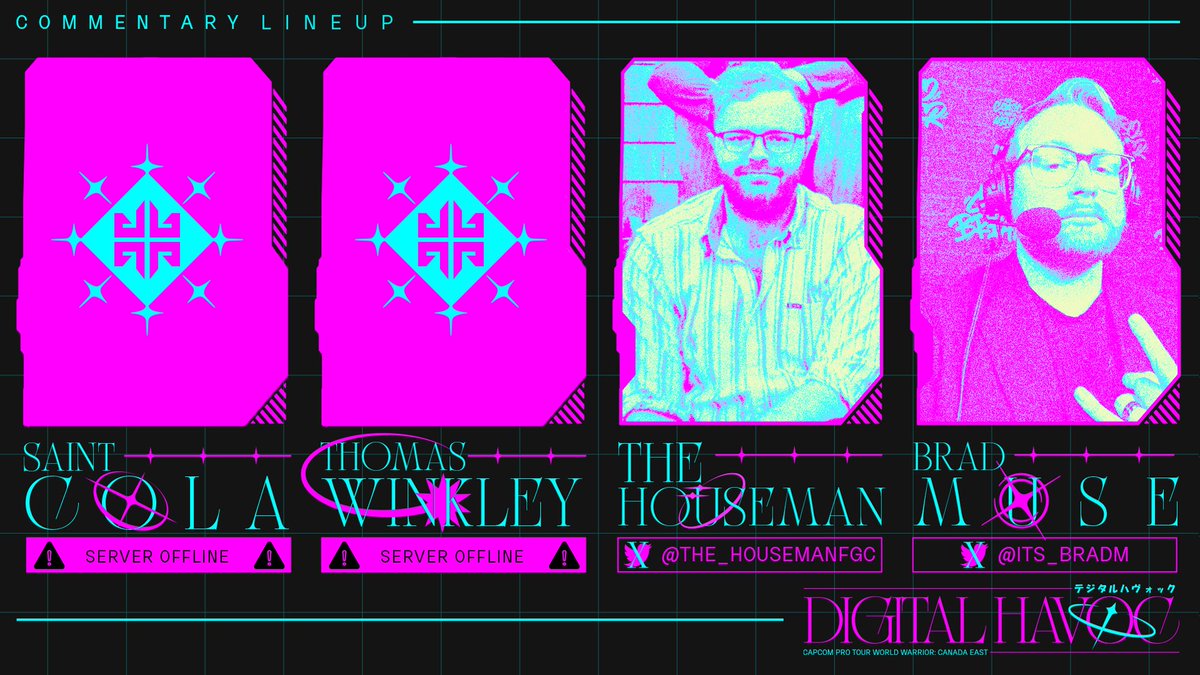 Incendium (@incendium_gg) on Twitter photo Here are our commentators for tonight's #DigitalHavoc #CPTWW2023 for Canada East #4
<a href="/The_HousemanFGC/">The_Houseman</a> & <a href="/Its_BradM/">CASA | Brad Muse @ 🏠</a>
We will be live at 7PM EST tonight
ttv/incendiumgaming
#SF6 Here are our commentators for tonight's #DigitalHavoc #CPTWW2023 for Canada East #4
<a href="/The_HousemanFGC/">The_Houseman</a> & <a href="/Its_BradM/">CASA | Brad Muse @ 🏠</a>
We will be live at 7PM EST tonight
ttv/incendiumgaming
#SF6