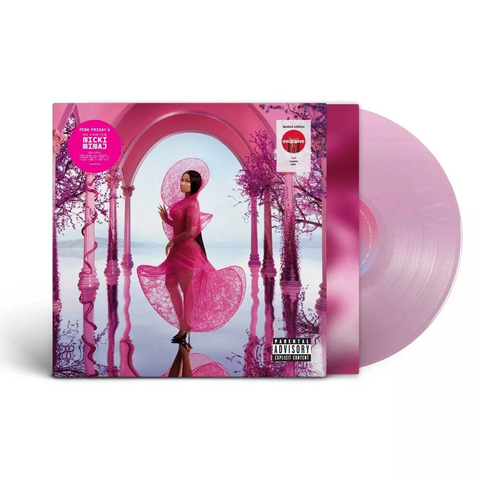 PopCrave's tweet photo. Exclusive Target vinyl cover for ‘Pink Friday 2’ by Nicki Minaj. https://t.co/2RxD6MFa6P