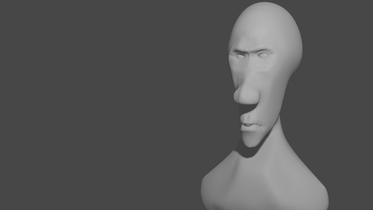 Going to need to work a lot on my sculpting, but so far so good. #blender #3dsculpting #3d #blender3d #3drender