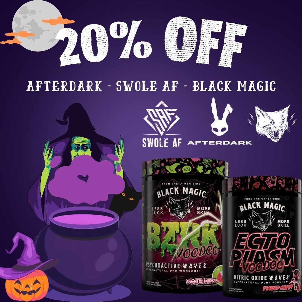 capitolnutri's tweet photo. π 20% OFF Weekend Sale π
π» Black Magic Supply
π» After Dark
π» Swole AF
#halloween #halloweensale #swoleaf #afterdark #blackmagicsupply #halloweendeals #personaltrainer #training #gym #gymrat #gymlife #bodybuilding #weightlifting #liftheavy https://t.co/g5TjxIoj9u
