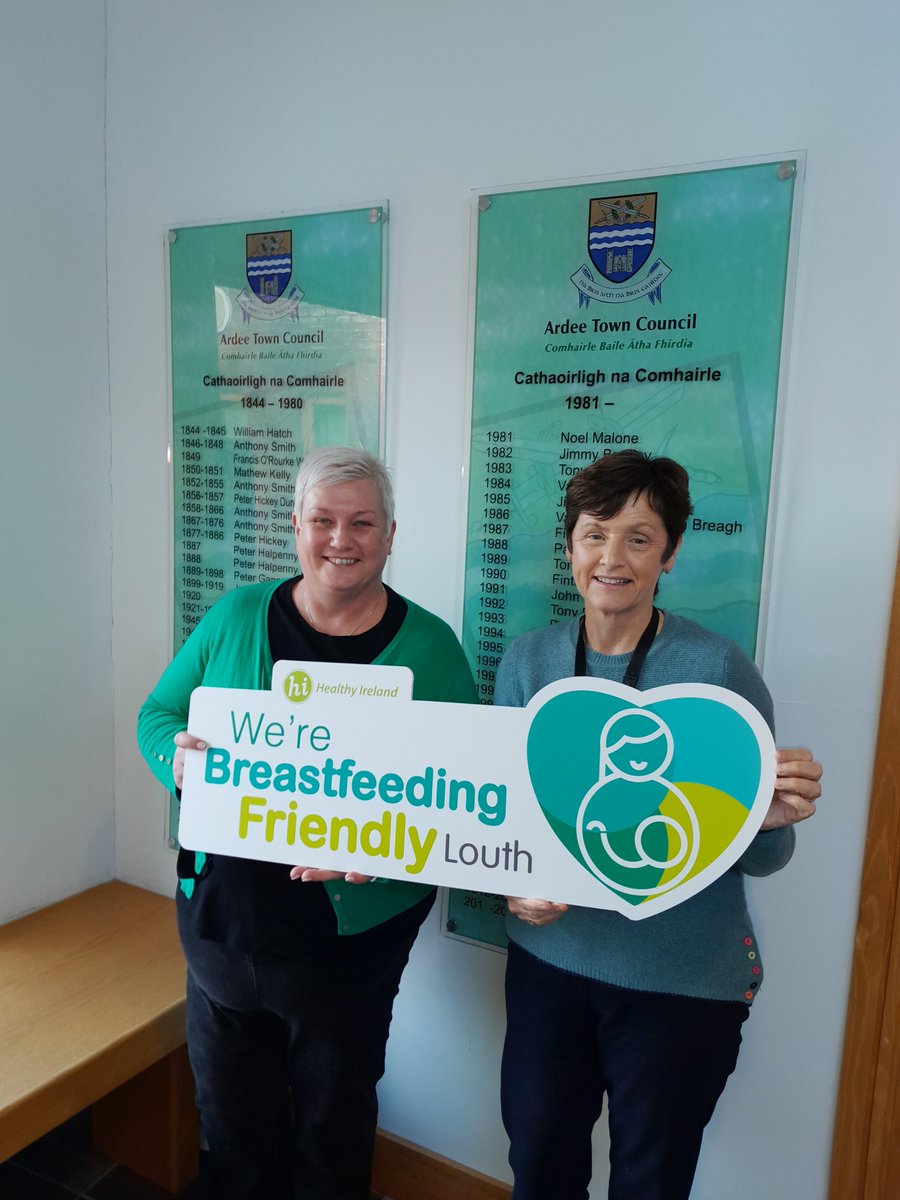 @HealthyLouth #OutAndAbout chatting with our #CustomerService Teams in Dundalk, Drogheda & Ardee about the #BreastfeedingFriendly initiative. #BreastfeedingFriendly signage is now on display showing @louthcoco commitment to supporting breastfeeding families across the County.