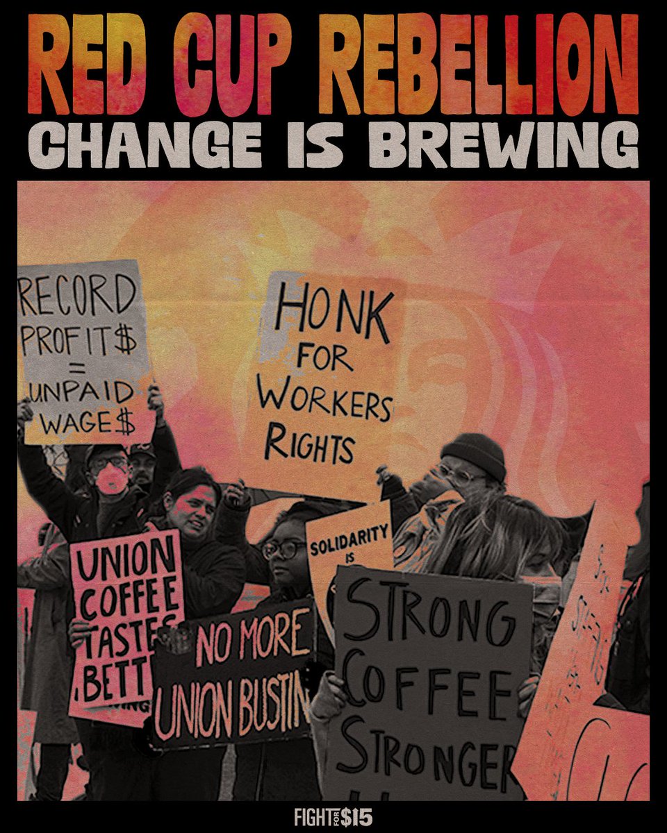 November 16th!

Union Starbucks workers with <a href="/SBWorkersUnited/">Starbucks Workers United</a> are going on STRIKE!

We'll be with them at Starbucks locations across the country making sure <a href="/Starbucks/">Starbucks</a> feels the Rebellion!