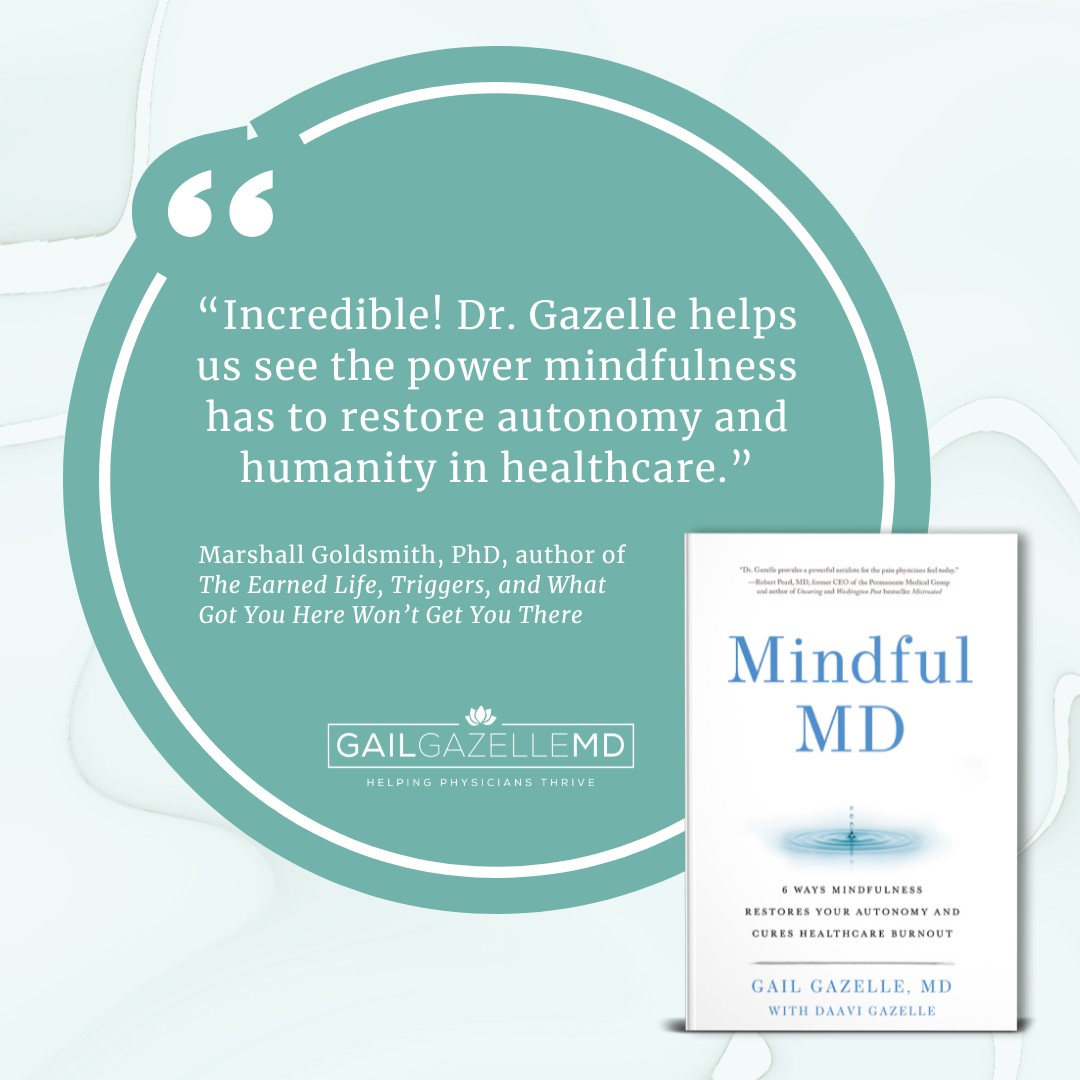Thank you <a href="/coachgoldsmith/">Marshall Goldsmith</a> for your kind words about Mindful MD. 🙏