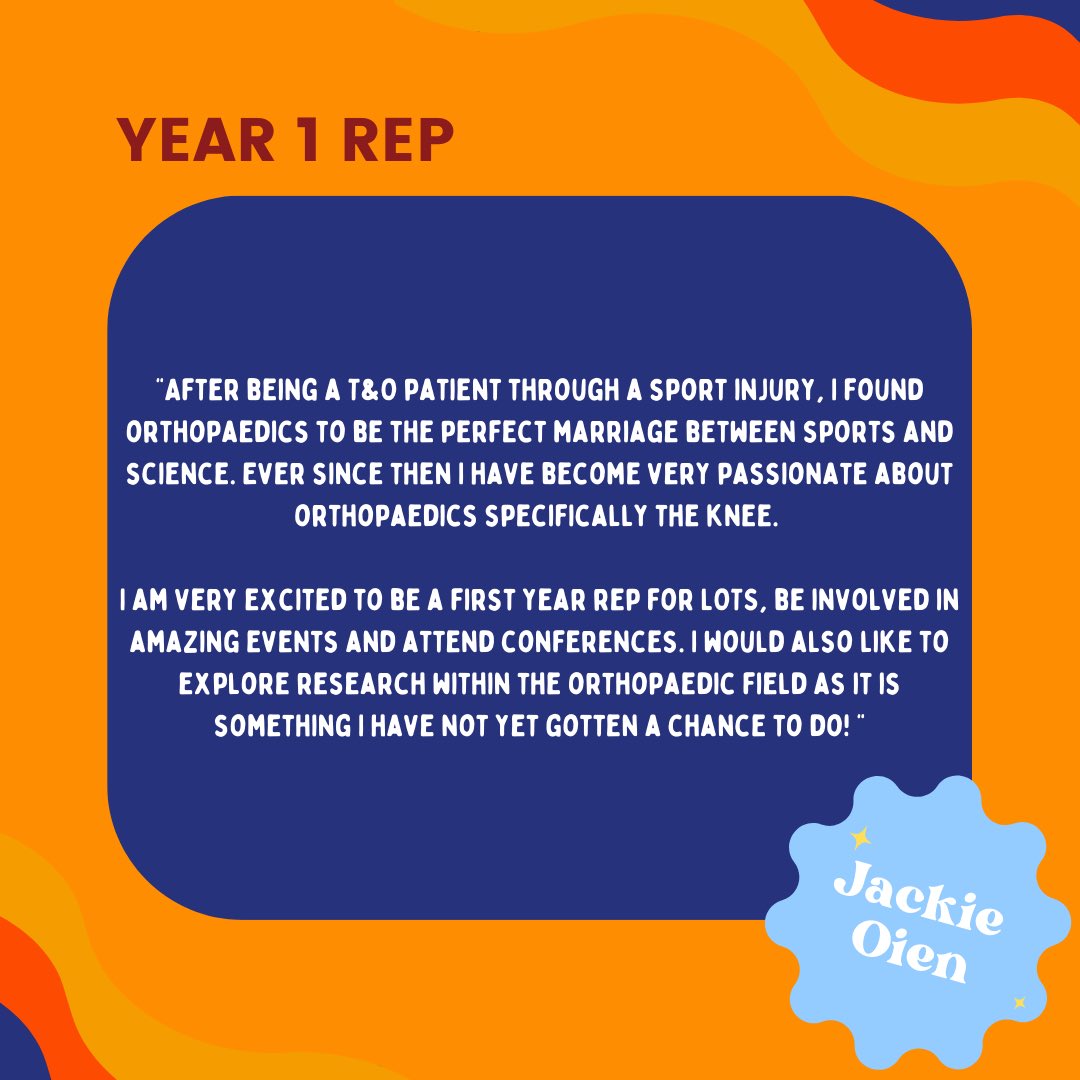 LiverpoolTrauma's tweet photo. Introducing our Year 1 Rep for this year, Jackie Oien 🌟🦴 https://t.co/be362UF2Or
