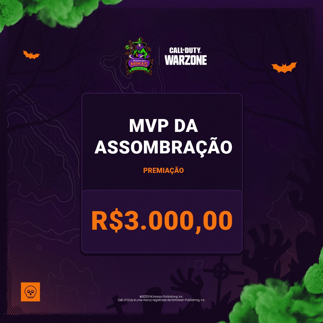 🧹 #DESAFIODASBRUXONAS 

As criaturas mais aterrorizantes estão chegando 💀🎃
Vai rolar o nosso MVP DA ASSOMBRAÇÃO, onde a jogadora com a melhor e mais assustadora fantasia leva o prêmio de R$ 3.000 😱
E o melhor disso tudo? A escolha está nas mãos de vocês! A votação da sua