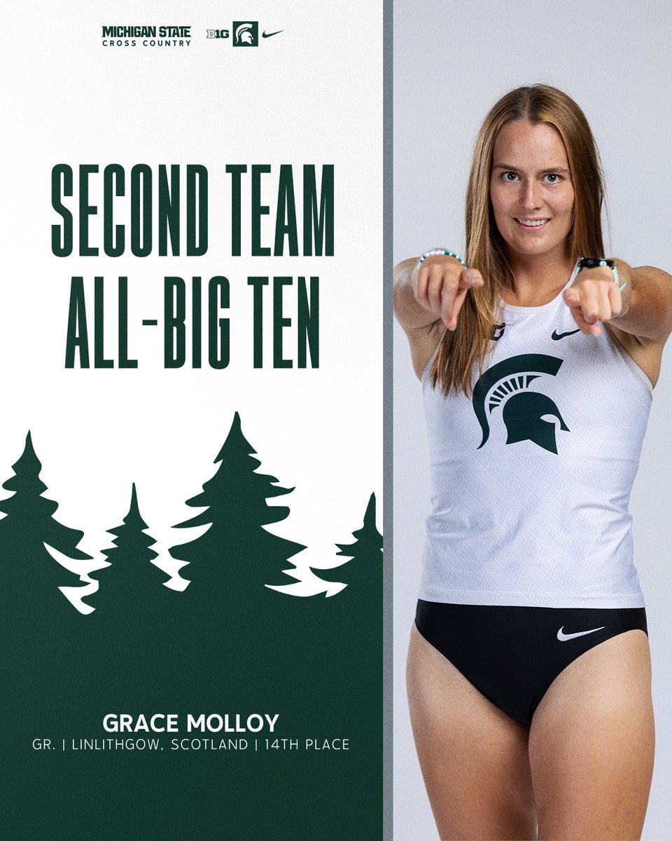 MSU_TFXC's tweet photo. Winners win. 4⃣ All-Conference honorees as all five scorers finished in the top-15 🏆

#GoGreen https://t.co/DmFcqR85Hl