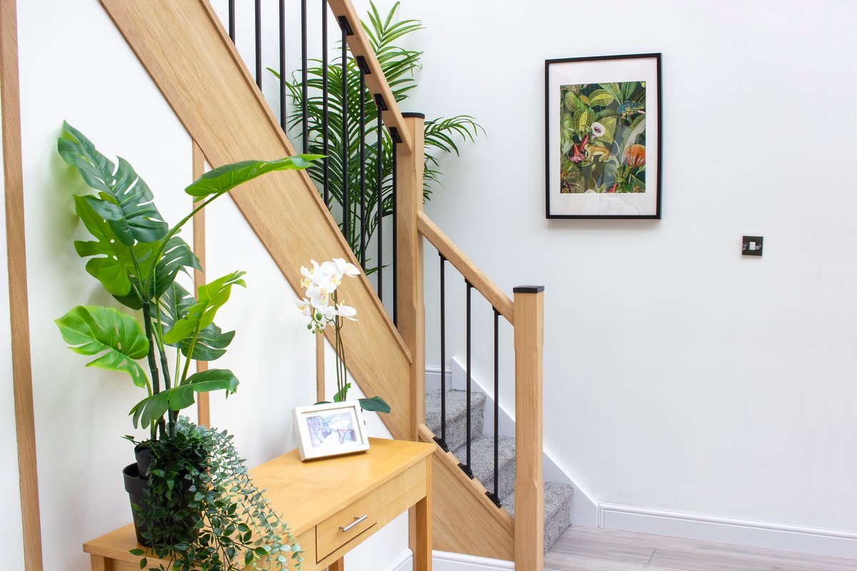 The matt black homes trend in your hallway – 7 ways to give your staircase a contemporary makeover. #interiordecor #interiorstyling #interiors #interiordesign #hallways #homedecor #HomeImprovement <a href="/JWoodturners/">Jackson Woodturners</a> #intodesign english-living.com/el1123-11/matt…