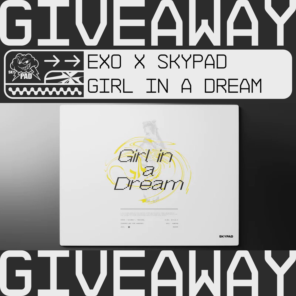 exodoplays's tweet photo. Holaaaa a todos ‼️‼️‼️ -
tenemos sorteo de un mousepad de vidrio de SkyPAD🗣️🗣️. El sorteo es por un Girl In a Dream! 

Requisitos
1⃣ Seguir a @Skypad_BR y a @exodoplays 
 
2⃣ Retweet + Like

3⃣ Etiqueta 1 amigo https://t.co/0tolHr2bhh