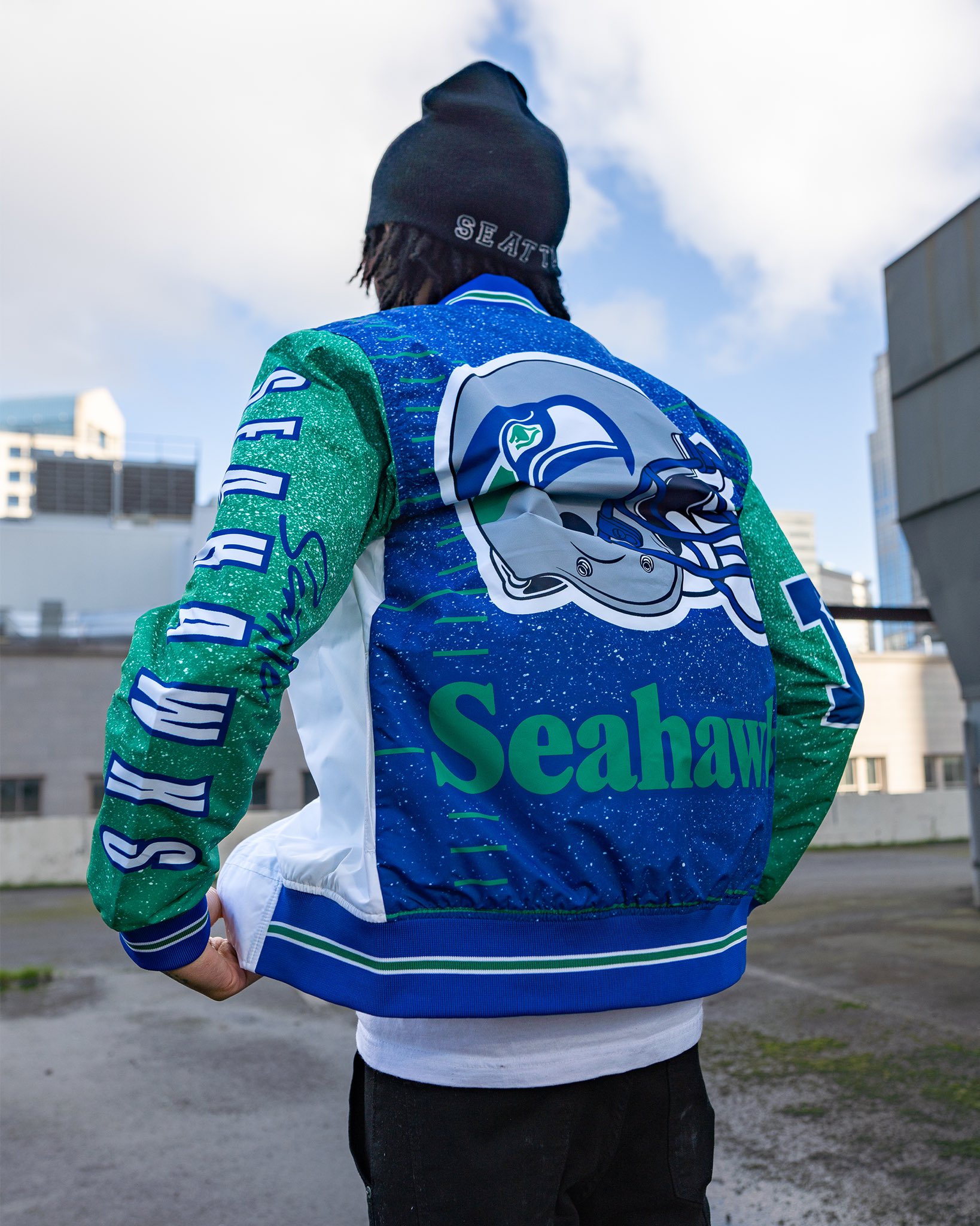 Mitchell and 2025 ness seahawks jacket